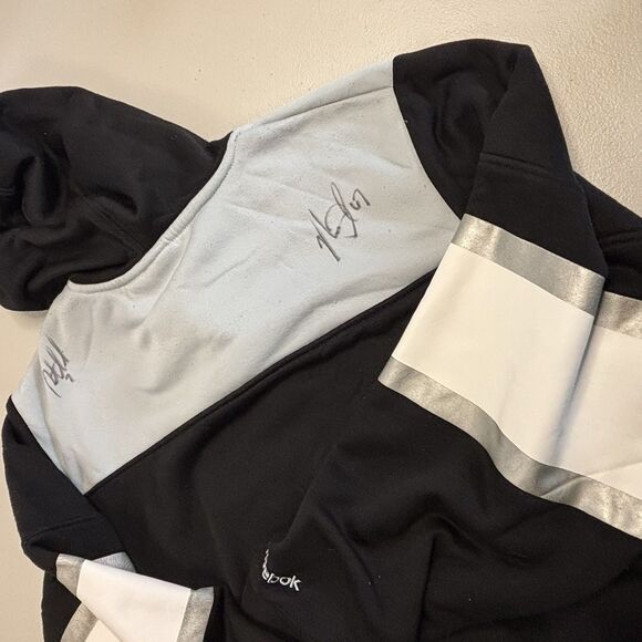Vintage Reebok Face Off Collection NHL Los Angeles Kings Hoodie M SIGNED NO COA - Picture 1 of 14
